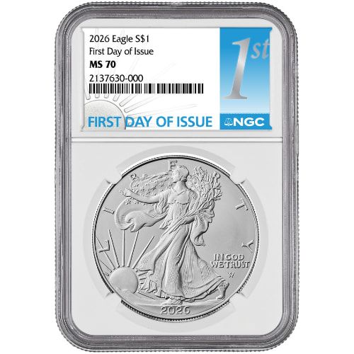2026 American Silver Eagle NGC MS70 First Day of Issue | 1 oz Silver